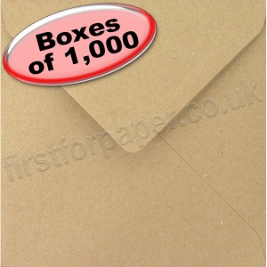 Abbey, Fleck Kraft Recycled Envelope, 155 x 155mm - 1,000 Envelopes
