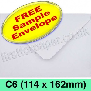 Sample Rapid Recycled Envelope, C6 (114 x 162mm), White