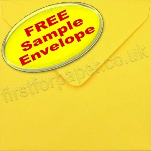 Sample Spectrum Envelope, 130 x 130mm, Golden Yellow
