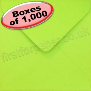 Spectrum Greetings Card Envelope, 130 x 130mm, Lime Green - 1,000 Envelopes