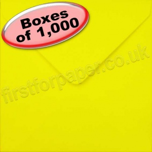 Spectrum Greetings Card Envelope, 155 x 155mm, Sunshine Yellow - 1,000 Envelopes