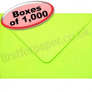 Spectrum Greetings Card Envelope, C6 (114 x 162mm), Lime Green - 1,000 Envelopes