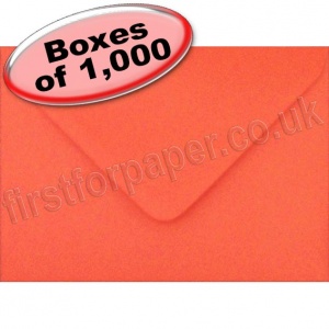 Spectrum Greetings Card Envelope, C6 (114 x 162mm), Poppy Red - 1,000 Envelopes