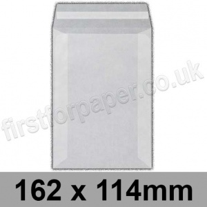EzePack, Glassine Bag, 162 x 114mm, Peel & Seal - Box of 1,000