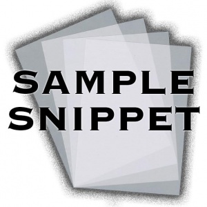 Sample Snippet, Krystal, White Translucent 180gsm