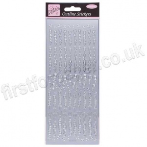 Anita's Peel Off Outline Stickers, Birthday Best Wishes - Silver