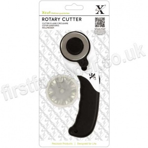 Xcut 45mm Rotary Cutter, Straight and Wavy Cut Blades Included