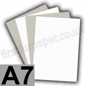 Optimum, Grey Backed White Lined Chipboard, 400gsm, A7