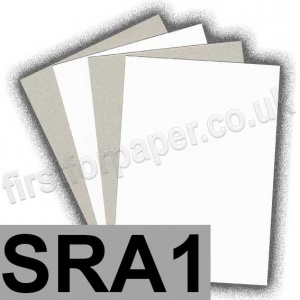 Optimum, Grey Backed White Lined Chipboard, 350gsm, SRA1 - 100 sheets