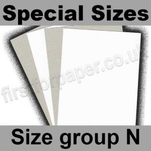 Optimum, Grey Backed White Lined Chipboard, 275gsm, Special Sizes, (Size Group N)