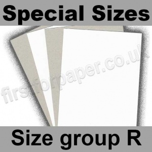 Optimum, Grey Backed White Lined Chipboard, 350gsm, Special Sizes, (Size Group R)