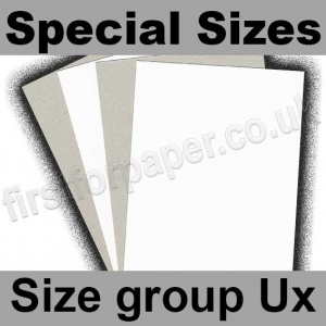 Optimum, Grey Backed White Lined Chipboard, 350gsm, Special Sizes, (Size Group Ux) - Per 100 sheets