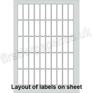 PCL Labels, Permanent Adhesive, White, 16 x 50mm - 200 sheets per box