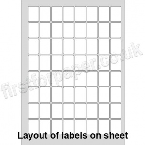 PCL Labels, Permanent Adhesive, White, 22 x 31mm - 200 sheets per box