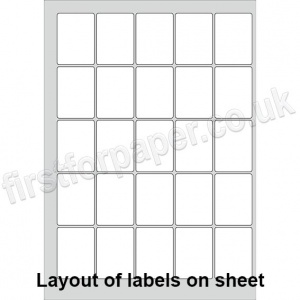 PCL Labels, Permanent Adhesive, White, 37 x 51mm - 200 sheets per box