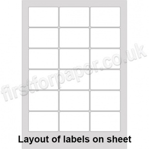 PCL Labels, Permanent Adhesive, White, 60 x 40mm - 200 sheets per box