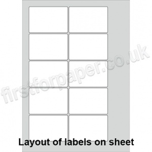 PCL Labels, Permanent Adhesive, White, 76 x 51mm - 200 sheets per box