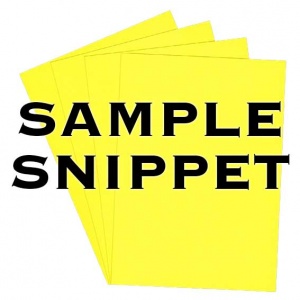 Sample Snippet, Rapid Colour, 225gsm, Canary Yellow
