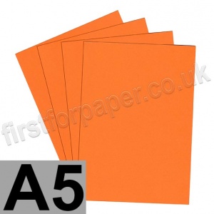 Rapid Colour Card, 160gsm,  A5, Fantail Orange