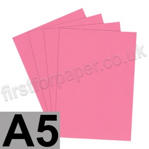 Rapid Colour Card, 225gsm, A5, Rose Pink