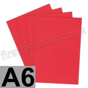 Rapid Colour Card, 225gsm, A6, Rouge Red