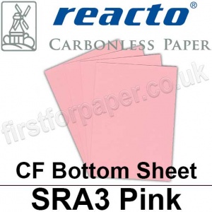 Reacto Carbonless NCR, CF75, Bottom Sheet, SRA3, 75gsm Pink - 500 Sheets