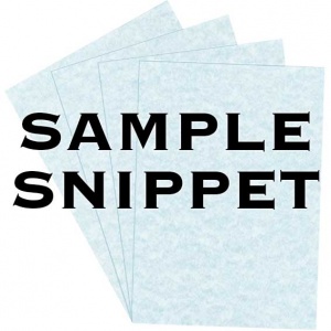 Sample Snippet, Sierra Parchment, 175gsm, Blue