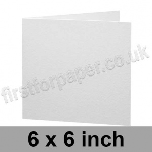 Brampton Felt Marked, Pre-Creased, Single Fold Cards, 280gsm, 152mm (6 inch) Square, Extra White - Bulk Order, priced per 1,000 (MOQ 5,000 cards)