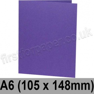 Colorset Recycled, Pre-creased, Single Fold Cards, 270gsm, 105 x 148mm (A6), Amethyst