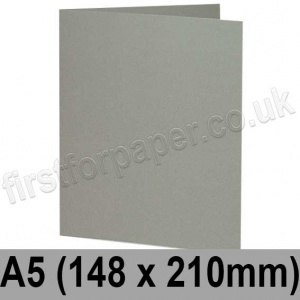 Colorset Recycled, Pre-creased, Single Fold Cards, 270gsm, 148 x 210mm (A5), Ash