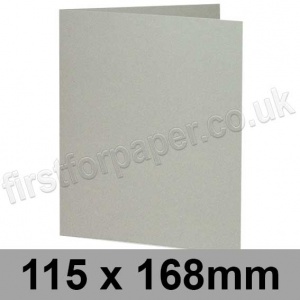 Colorset Recycled, Pre-creased, Single Fold Cards, 270gsm, 115 x 168mm, Light Grey