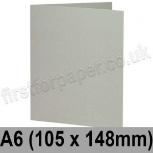 Colorset Recycled, Pre-creased, Single Fold Cards, 270gsm, 105 x 148mm (A6), Light Grey
