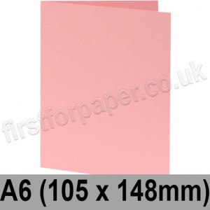 Colorset Recycled, Pre-creased, Single Fold Cards, 270gsm, 105 x 148mm (A6), Pink Ice