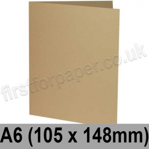 Colorset Recycled, Pre-creased, Single Fold Cards, 270gsm, 105 x 148mm (A6), Sandstone