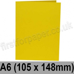 Colorset Recycled, Pre-creased, Single Fold Cards, 270gsm, 105 x 148mm (A6), Solar