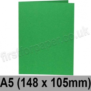 Colorset Recycled, Pre-creased, Single Fold Cards, 350gsm, 148 x 210mm (A5), Spring Green