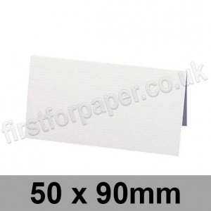 Conqueror Laid, Pre-creased, Place Cards, 300gsm, 50 x 90mm, Diamond White