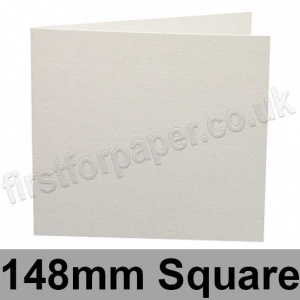 Conqueror Laid, Pre-creased, Single Fold Cards, 300gsm, 148mm Square, Brilliant White