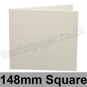 Conqueror Laid, Pre-creased, Single Fold Cards, 300gsm, 148mm Square, High White