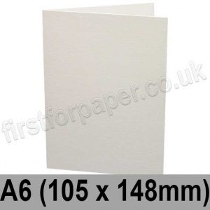 Conqueror Laid, Pre-creased, Single Fold Cards, 300gsm, 105 x 148mm (A6), Brilliant White