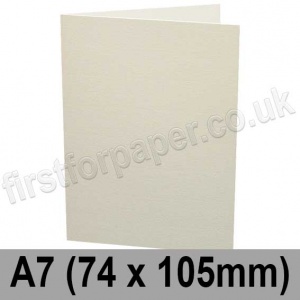 Conqueror Laid, Pre-creased, Single Fold Cards, 300gsm, 74 x 105mm (A7), High White