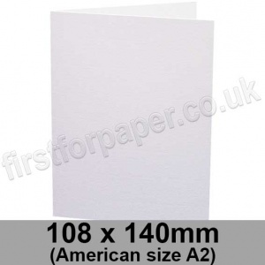 Conqueror Wove, Pre-creased, Single Fold Cards, 300gsm, 108 x 140mm (American A2), Diamond White