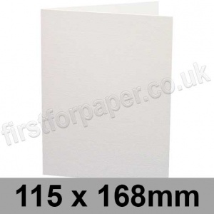 Conqueror Wove, Pre-creased, Single Fold Cards, 300gsm, 115 x 168mm, Brilliant White