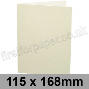 Conqueror Wove, Pre-creased, Single Fold Cards, 300gsm, 115 x 168mm, Oyster