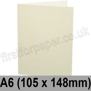 Conqueror Wove, Pre-creased, Single Fold Cards, 300gsm, 105 x 148mm (A6), Oyster