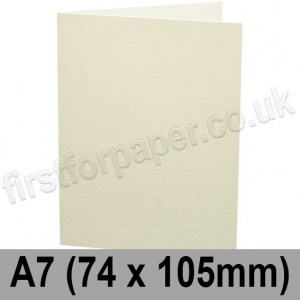 Conqueror Wove, Pre-creased, Single Fold Cards, 300gsm, 74 x 105mm (A7), Oyster