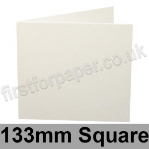 Cumulus, Pre-Creased, Single Fold Cards, 300gsm, 133mm Square, Natural