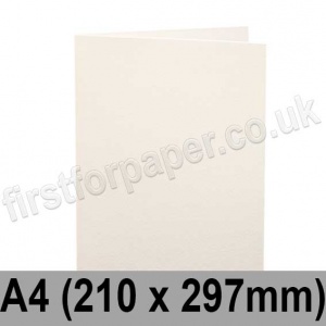 Cumulus, Pre-Creased, Single Fold Cards, 250gsm, 210 x 297mm (A4), Natural