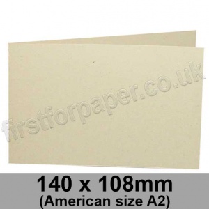 Harrier Speckled, Pre-creased, Single Fold Cards, 240gsm, 140 x 108mm (American A2) Landscape, Ivory