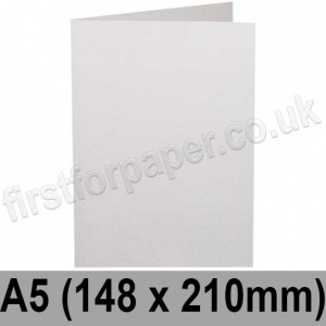 Harrier Speckled, Pre-creased, Single Fold Cards, 240gsm, 148 x 210mm (A5), Natural White